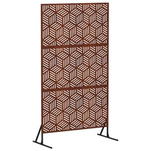 vidaXL Schermo per Privacy 100 x 50 x 180 cm Acciaio Corten Ruggine