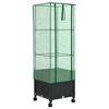 vidaXL Vaso da Giardino con Copertura per Serra e Ruote Nero PP