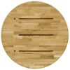 vidaXL Piano del Tavolo Legno Massello di Rovere Circolare 23mm 500mm