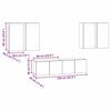 vidaXL Set mobile TV Montaggio a parete Rovere Nero Legno multistrato