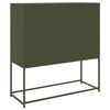 vidaXL Credenza Verde Oliva 100,5x39x107 cm in Acciaio