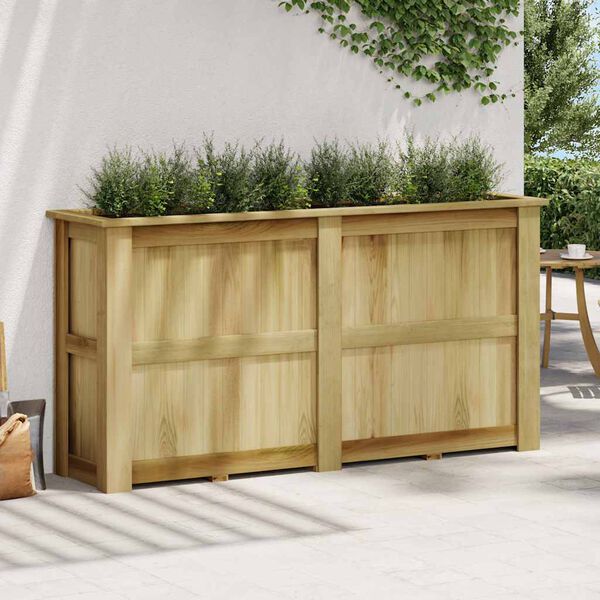 vidaXL Fioriera Rialzata 196x50x100 cm in Legno di Pino Impregnato