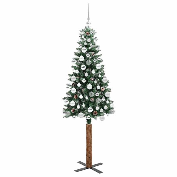 vidaXL Albero di Natale snodato con 300 LED con supporto Verde 180 cm
