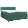 vidaXL Letto box spring con materasso Verde Scuro 200 x 200 cm Velluto