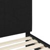 vidaXL Struttura letto bambini con testata Nero 90 x 200 cm Tessuto