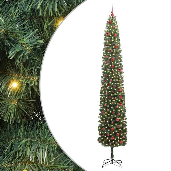 vidaXL Albero di Natale artificiale con 300 LED Verde 300 cm