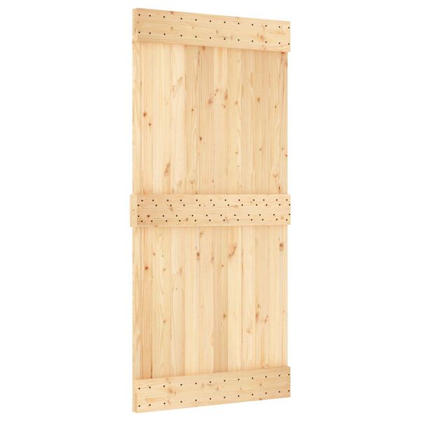vidaXL Porta NARVIK Naturale 95 x 210 cm Legno di pino solido