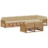 vidaXL Set di divani da esterno 8 pz Naturale e Beige