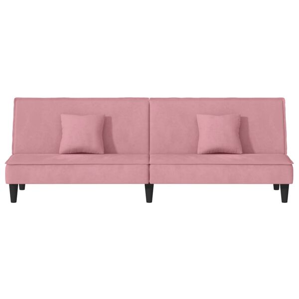 vidaXL Divano Letto Rosa in Velluto