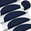 vidaXL Tappetini per scale autoadesivi 15 pz 56x17x3 cm blu navy semicircolari