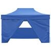 vidaXL Tenda Pieghevole Pop-Up con 4 Pareti Laterali 3x4,5 m Blu