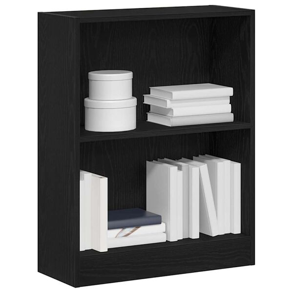 vidaXL Armadio per Libri Rovere Nero 60 x 24 x 76 cm Legno multistrato