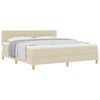 vidaXL Letto a molle con cuscino Crema 180 x 200 cm Tessuto