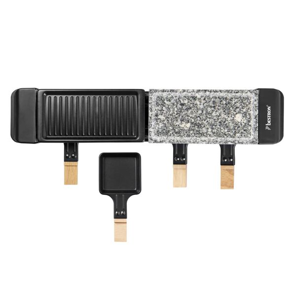 Bestron Piastra per Raclette ARG200BW 650W Nera in Legno