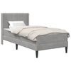 vidaXL Struttura letto con materasso Grigio Chiaro 90 x 190 cm Velluto