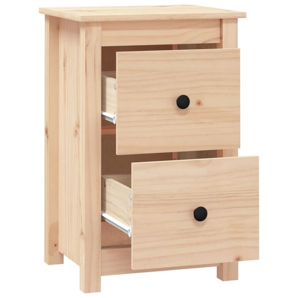 vidaXL Comodino 40x35x61,5 cm in Legno Massello di Pino