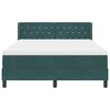 vidaXL Letto a molle con materasso Verde Scuro 200 x 140 cm Velluto