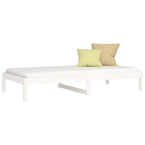 vidaXL Dormeuse senza Materasso Bianca 90x200 cm Legno Massello Pino