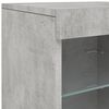 vidaXL Credenza con Luci LED Grigio Cemento 41x37x67 cm