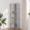 vidaXL Libreria Angolare 5Ripiani Grigio Sonoma 50x50x179 cm Legno