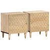 vidaXL Comodini 2pz 40x33x46 cm in Legno Massello di Mango