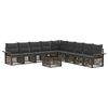 vidaXL Set Divano da Giardino 10 pcs Grigio polyrattan