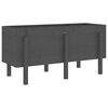vidaXL Fioriera Rialzata da Giardino Grigia 121x50x57 cm Massello Pino