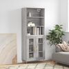 vidaXL Credenza Grigio Sonoma 69,5x34x180 cm in Legno Multistrato