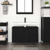 vidaXL Mobile Lavabo con Cassetti Rovere Nero 90x34,5x60 cm