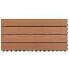 vidaXL Piastrella per Decking 6 pcs Marrone 60 x 30 cm WPC