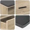 vidaXL Panca per ingresso con cuscino Rovere Sonoma 80 x 38 x 46 cm