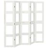 vidaXL Divisorio Ambienti 5Pannelli Bianco Legno Massello di Paulownia