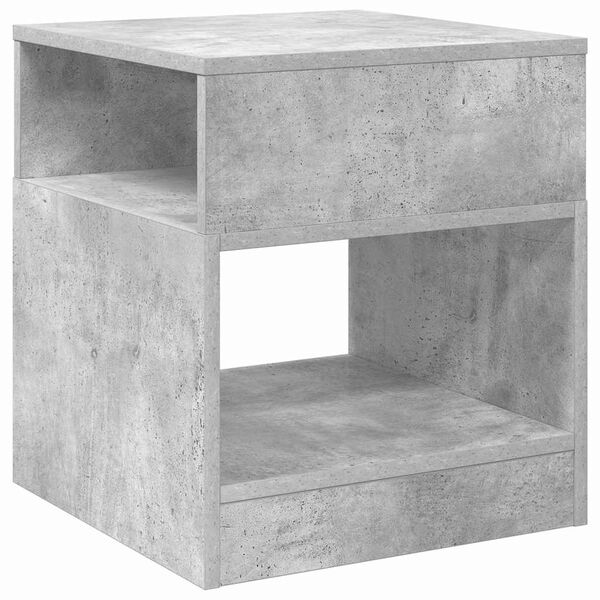 vidaXL Tavolino Grigio cemento 40,5 x 40 x 45 cm Legno multistrato