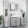 vidaXL Set di mobili per il bagno con porta 4 pcs Grigio Sonoma