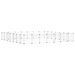 vidaXL Gabbia per Animali 28 Pannelli con Porta Nero 35x35 cm Acciaio