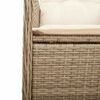 vidaXL Set da Bistr&ograve; da Giardino 7 pz con Cuscini Beige in Polyrattan