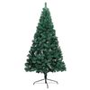 vidaXL Albero di Natale Preilluminato con Supporto Verde 120 cm PVC