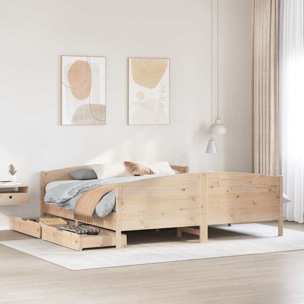 vidaXL Letto senza Materasso 180x200 cm in Legno Massello di Pino