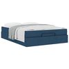 vidaXL Struttura letto con materasso con materasso 2 pcs Blu Tessuto