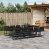 vidaXL Set da Pranzo da Giardino 11 pz con Cuscini in Polyrattan Nero