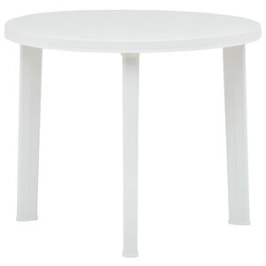 vidaXL Tavolo da Giardino Bianco 89 cm in Plastica