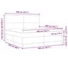 vidaXL Letto a molle con testiera Grigio Scuro e Bianco 200 x 200 cm