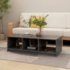 vidaXL Tavolino da Salotto Grigio 110x50x34 cm Legno Massello di Pino