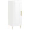 vidaXL Credenza Bianco Lucido 34,5x34x90 cm in Legno Multistrato