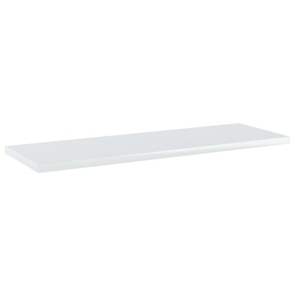 vidaXL Ripiani per Libreria 4 pz Bianco Lucido 60x20x1,5cm Multistrato