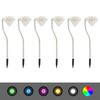 vidaXL Luci Solari a LED da Giardino 6 pz 9x7,8x29,5 cm