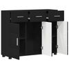 vidaXL Credenza FLORIN Nero 88,5 x 30,5 x 73 cm Legno multistrato