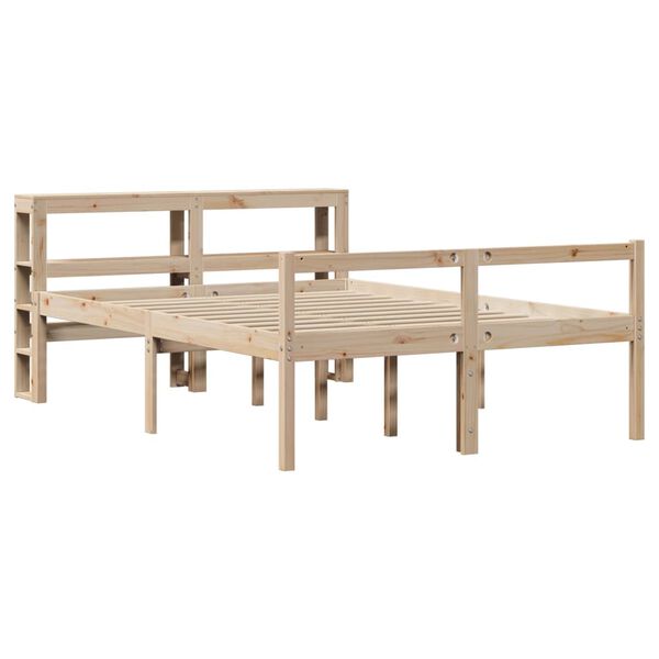 vidaXL Letto per Anziani con Testiera 140x200 cm Legno Massello Pino