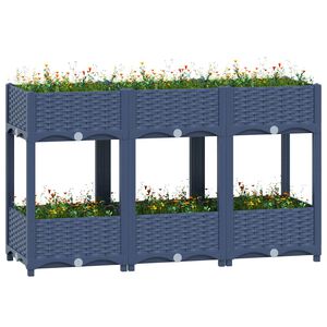 vidaXL Fioriera Rialzata 120x40x71 cm in Polipropilene