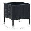 vidaXL Tavolo da Giardino Nero 40x40x45 cm in Polyrattan